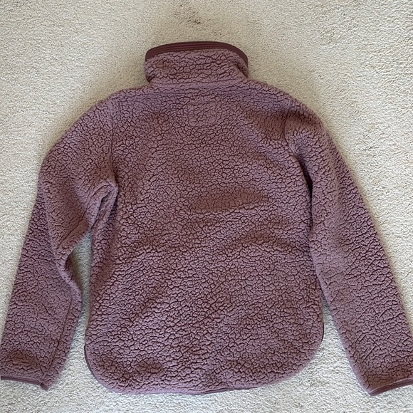 Abercrombie & Fitch Sherpa Half Zip Pullover in Muave - Picture 4 of 12